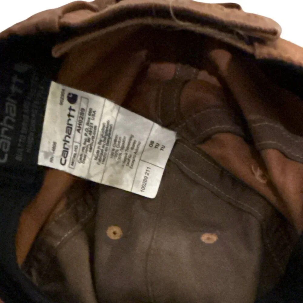 Carhartt 100289 Canvas Odessa Cap Brown Duck Workwear Dad Hat OSFA Adjustable